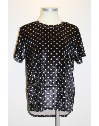 Velor blouse with dots